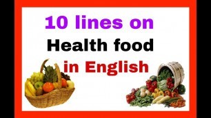 '10 lines on healthy food for class 5 in English| Healthy food| 2019'