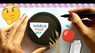 'World Food Day drawing Easy | How to draw World food day | World Food day poster'