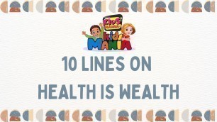 '10 Lines on Health Is Wealth | 10 Lines Essay / Speech on Health Is Wealth with Urdu Explanation'