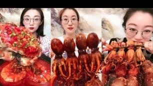 'Spicy and Live Mukbang Eating Seafood ASMR  Delicious Octopus, Lobster | Chinese food #34 
