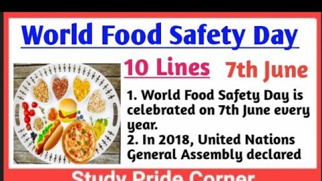 '10 Lines on World Food Safety Day | Few Lines on World Food Safety Day in English | StudyPrideCorner'