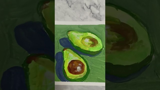 'Avocado Easy drawing food JUST Looked it!!!'