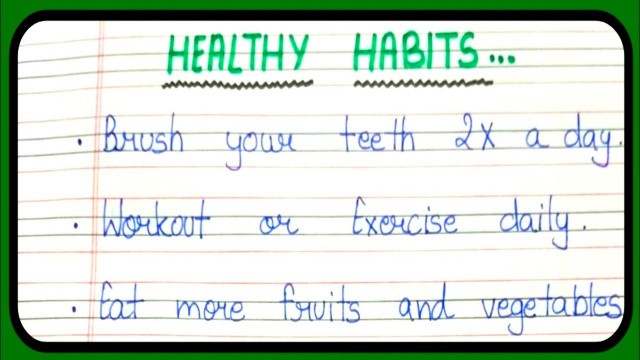 '10 lines on healthy habits | Essay on healthy habits | short essay on good manners ||'