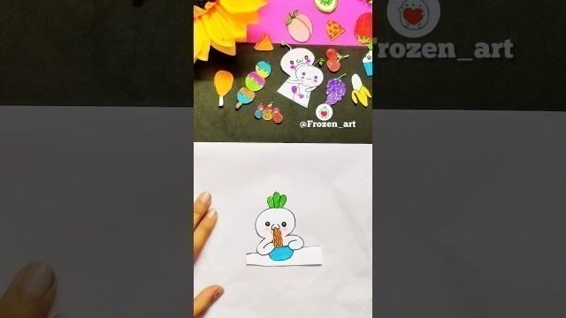 'cute Kawaii chaumin eating drawing/cute bunny food eating #shorts #viral #bunny #drawing #kawaii #ad'