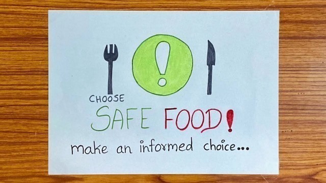 'World food safety day(June 7)drawing|easy food safety awareness drawing'