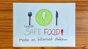 'World food safety day(June 7)drawing|easy food safety awareness drawing'