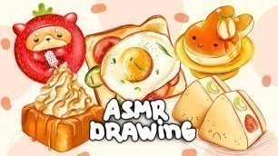 'ASMR 30 min drawing food on ipad'