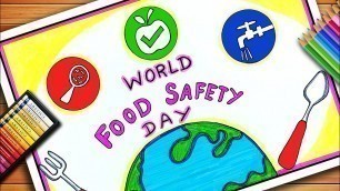 'World Food Safety Day Drawing | World Food Safety Day Poster | Eat safe Eat Healthy | Food Safety'