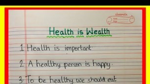 '10 lines on Health is Wealth | Health is Wealth essay in English'