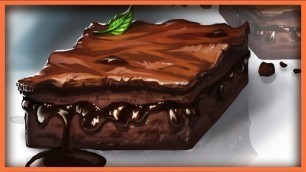 'Delicious Food Art Tutorial: Brownie   // Photoshop DIGITAL PAINTING How To Draw'