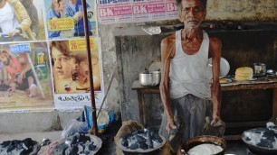 'Inspirational Old Man from India ||Famous Dibba Rotti on Charcoal || Rare Street Food in India'