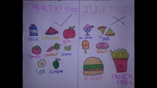 'How to draw food | healthy food 