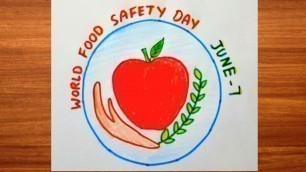 'World Food Safety Day Drawing//Food Safety Day Drawing Poster//विश्व खाद्य सुरक्षा दिवस पर चित्र'