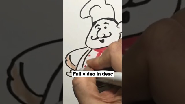 'How To Draw a Chef #shorts #food'