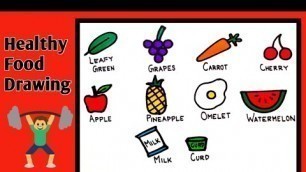 'healthy food drawing|drawing healthy food|10 healthy food drawing'