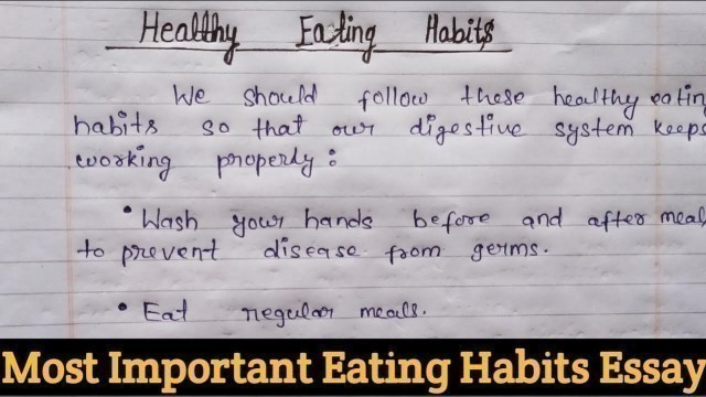 'Heathy Eating Habits Essay | Paragraph On Healthy Habits | Healthy Eating Habits Essay 10 Line For'