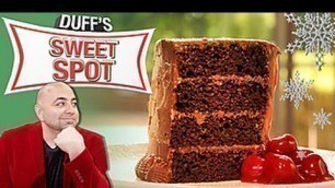 'Duff\'s Cherry Pie Stuffed Chocolate Cake | Holiday Baking Championship | Food Network'
