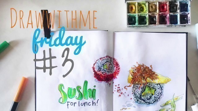 'Draw with me friday: drawing food sketch journal'