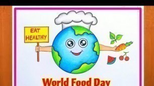 'World Food Day Drawing / World Food Day Poster / Food Day Drawing/ Food Day Poster / easy drawing'