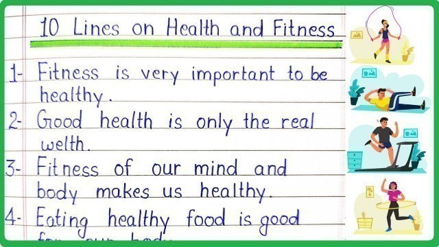 '10 Lines Essay on Health and Fitness in English | Health and Fitness 10 Points, Few Lines, Sentences'