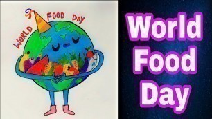'World food day drawing /food day drawing poster/World food safety day darwing/'