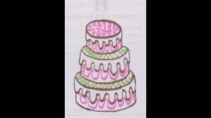 'Cake Drawing Food Drawing Art 1 #shorts #harmonyarts'