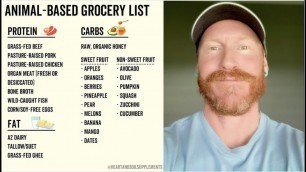 'Animal Based Grocery List / Carnivore Diet Staple Foods (Dr. Paul Saladino Response)'