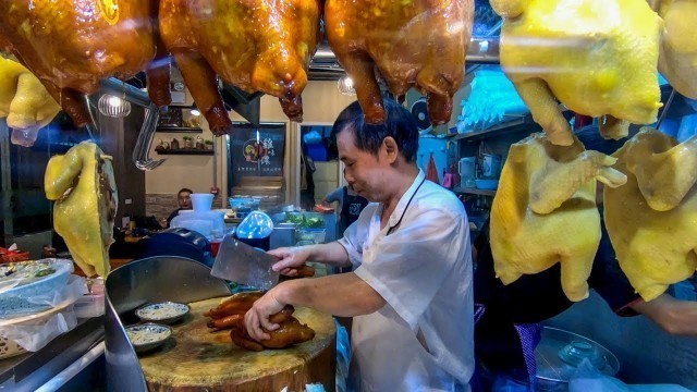 'Hong Kong. Chopping and Cutting Food on the Road. Street Food'