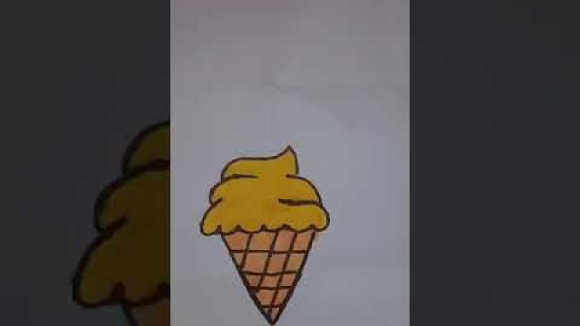'menggambar ice cream#shorts #drawing #food #icecream'