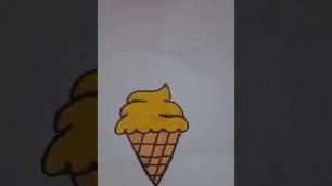 'menggambar ice cream#shorts #drawing #food #icecream'