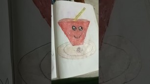 'Eating food items drawing'