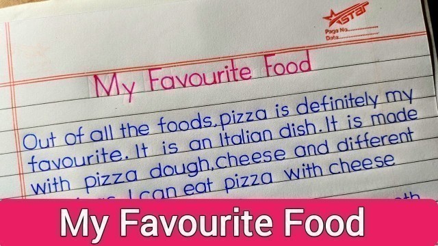 'My favourite food essay | my favourite food paragraph | Let\'s write |'