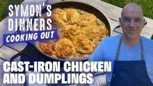 'Michael Symon\'s Cast-Iron Chicken and Dumplings | Symon\'s Dinners Cooking Out | Food Network'