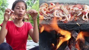 'My Natural Food: Octopus grill on the rock with Peppers for food in the Jungle #45'