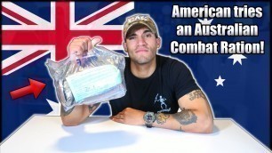 'American tries an Australian MRE!'