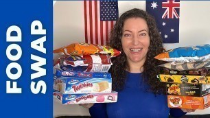 'Australian reaction | American & Aussie food swap challenge'