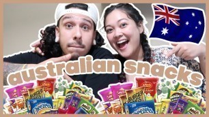 'PACKING + AMERICAN TRYING AUSTRALIAN SNACKS'