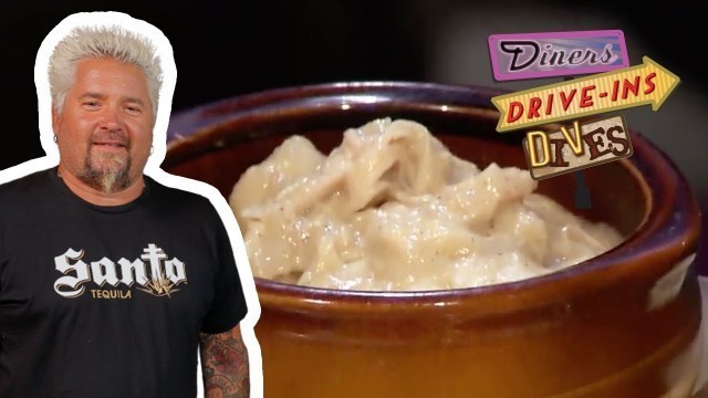 'Guy Fieri Eats Old-School Chicken and Dumplings | Diners, Drive-Ins and Dives | Food Network'