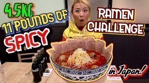 '4.5KG (11LB) OF SPICY RAMEN EATING CHALLENGE in Japan!! RECORD TIME!? #TokyoChallenge #RainaisCrazy'