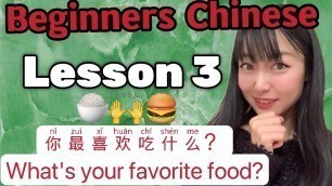 '【Beginners Chinese】 Lesson 3 What\'s your favorite food? 你喜欢吃什么？ ゼロから英語で中国語を学ぼう'