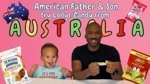 'American Father & Son trying AUSTRALIAN Candy for the FIRST TIME (Aussie food, lollies & snacks)'