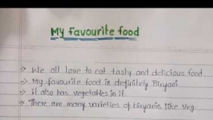 'Essay on my favorite food | biryani | favorite food essay in English'