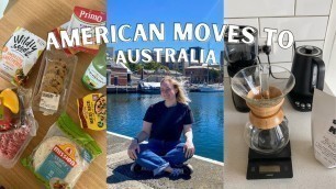 'American Tries Australian Snacks | grocery shop with me! American Moves to Tasmania'
