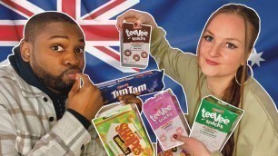 'American and Icelandic Trying Australian Snacks! 