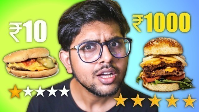 'i tried The CHEAPEST vs The MOST EXPENSIVE BURGER to find out which is the best'