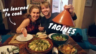 'LEARNING TO COOK MOROCCAN FOOD | A LOCAL TAUGHT US | Vegetable & Chicken Tagine + Moroccan Salad'