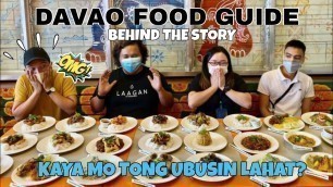 'Life behind Davao Food Guide + eating 24 different dishes'