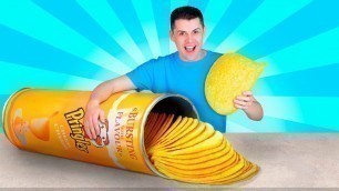'Gigante DIY Food Challenge / fizemos Pringles gigante'
