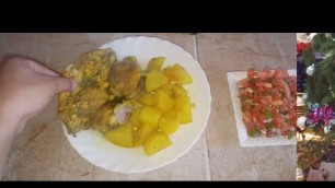 'Moroccan Food / Chicken rosemary platter/ الدجاج بالازير الذ اكلة بمكونات بسيطة'