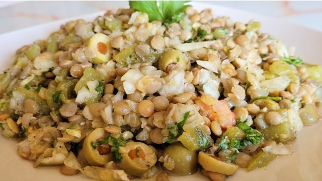 'moroccan food:the famous lentil salad'